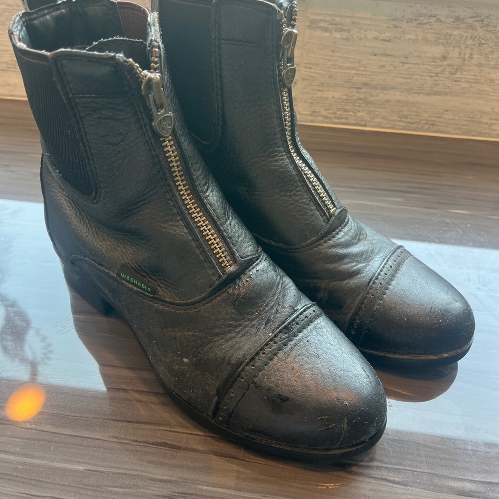 Ariat Black Leather Ankle Booties